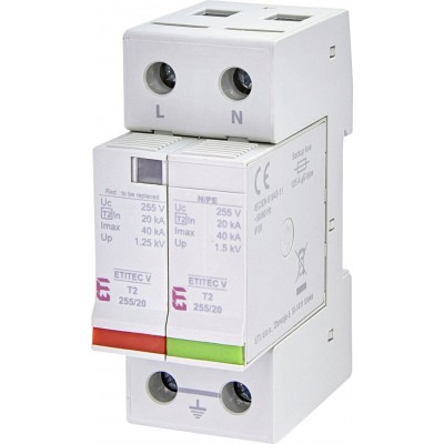 Обмежувач перенапруги ETITEC V T2 255/20 1+1 RC 002442960