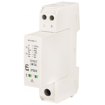Обмежувач перенапруги ETITEC CM T23 275/20 1+1 002440654
