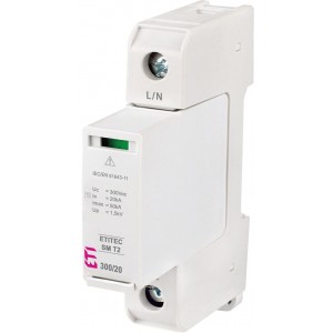 Обмежувач перенапруги ETITEC SM T2 300/20 1+0 002440744