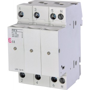 Разъединитель предохранителей PCF 8 3p+N LED 002530015