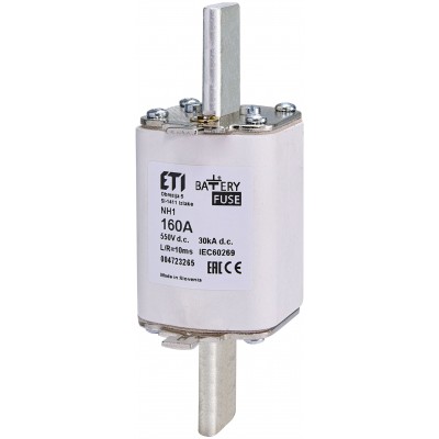 Плавка вставка (запобіжник) NH1 gBat 160A/550V DC 004723265