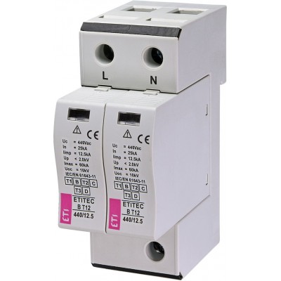 Обмежувач перенапруги ETITEC B T12 440/12,5 2+0 002440319