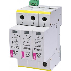 Обмежувач перенапруги ETITEC B T12 275/7 3+0 RC 002440341 Не виготовляється