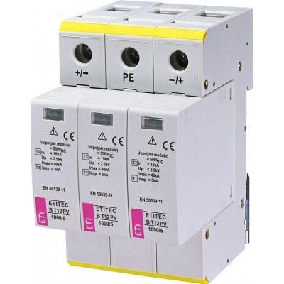Обмежувач перенапруги ETITEC B T12 PV 1000/5 002440425 Не виготовляється