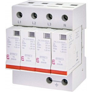 Обмежувач перенапруги ETITEC V T2 255/20 4+0 RC 002442962