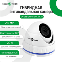 Гібридна антивандальна камера GreenVision GV-065-GHD-G-DOS20-2