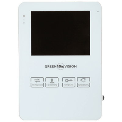 Цветной видеодомофон Green Vision GV-051-J-VD4SD white