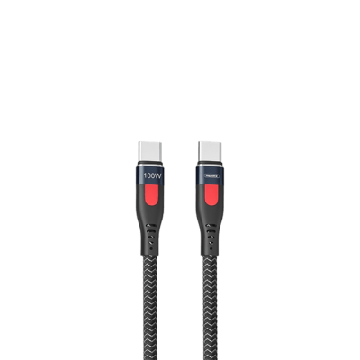 Кабель Remax Lesu Pro Aluminum Alloy Type-C to Type-C PD 100W 1M Черный (RC-187c)