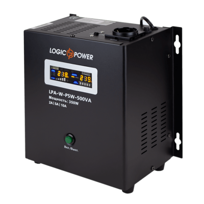 Джерело безперебійного живлення (UPS) Logicpower LPA-W-PSW-500VA (350W) 2A/5A/10A