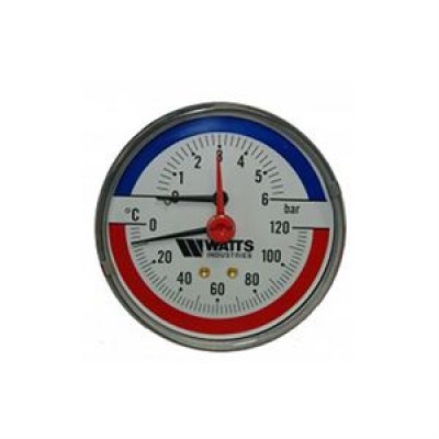 Термоманометр WATTS F+R818 TIM80 0-120 °C/0-6 Bar