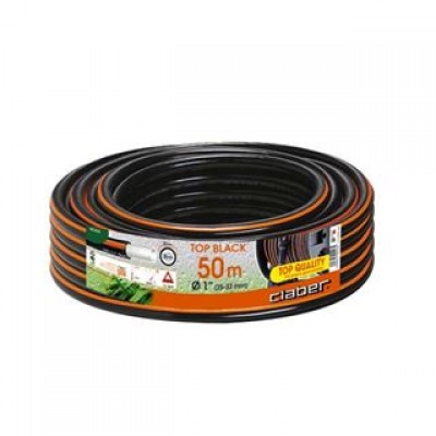 Шланг поливальний Claber (90460000) 1" 50м TOP Black, чорний