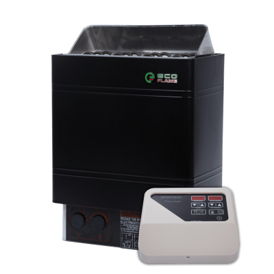 Електрокам'янка EcoFlame AMC 90-D 9 кВт + пульт CON4