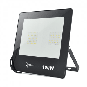 Прожектор SLIM LED RITAR RT-FLOOD100A, 100W, 112xSMD2835, IP65, 8000Lm, 6500K (100%), PF>0.9 Ra>70, 283*270*30mm, Q10