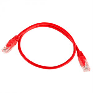 Патч-корд литий RITAR, UTP, RJ45, Cat.5e, 0,25m, червоний, Cu (мідь)