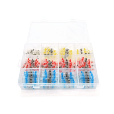 Набор термоусадочних гільз з припоєм Q250 Red 0.5-1.50mm² (100) Blue 1.50-2.50mm² (90)Yellow 4.00-6.00mm² (20) White0.25-0.35mm² (40)