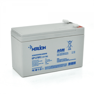 Акумуляторна батарея MERLION AGM GP1270F2 12 V 7Ah (150 x 65 x 95 (100)) White Q5