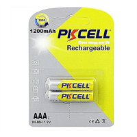 Акумулятор PKCELL 1.2V AAA 1200mAh NiMH Rechargeable Battery, 2 штуки в блістері ціна за блістер, Q12