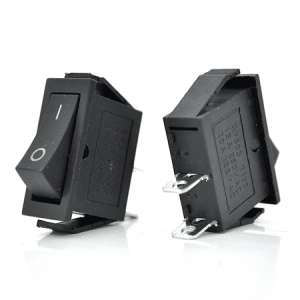 Перемикач ON-ON KCD3-102, 250VAC / 16A, 2 контакта, Black, Q200