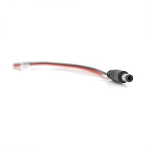 Роз'єм живлення DC-M (D 5,5x2,5мм) => кабель довжиною 25см black -red, Black plug OEM Q100