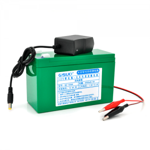 Акумуляторна батарея літієва QSuo 12V 6A з елементами Li-ion 18650 (150X64,5X97,7) + зарядний пристрій 12.6V 1A + крокодилы