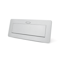 Розетка для підлоги висувна із заземленням J29L, дві розетки + 2 * USB, Input: AC 100-250V 16A, Silver