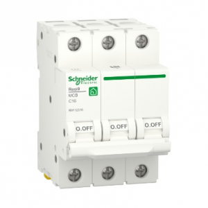Автоматичний вимикач змінного струму Schneider RESI9 16А, 3P, крива, 6кА