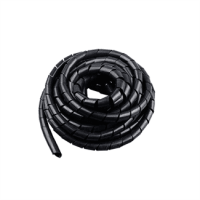 Спіральний кабельний організатор діаметр, 8mm, довжина 12m, Black