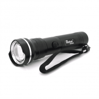 Ліхтар ручний Watton WT-010, 1LED CREE Q5, 3W, 5 режими, ZOOM,18650/3200mah, Black, IP40, СЗУ під 2 акб, 180х45х34мм, BOX
