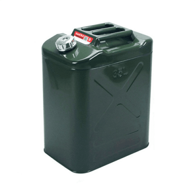 Каністра Merlion YT-HS-FX-35L, металева з клапаном + гнучка лейка, 35л, 355х255х480мм, Зелена