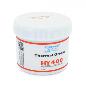 Паста термопровідна HY-410 100g, банку, White,> 0,925W / m-K, <0.262 ° C-in² / W, -30 ° ≈280 °, В'язкість -1K cPs, OEM Q50