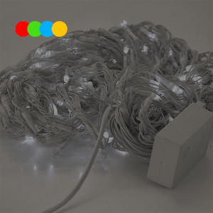 Гірлянда 480LED (Водоспад) Red / Green / Blue / Yellow, 8 режимів, 3 * 2метра, біла ізоляція, BOX