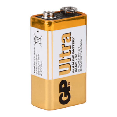 Батарейка лужна GP ULTRA ALKALINE 1604AU-S1, 9V, крона, 6LF22 10 (100шт.) Х10 (10шт.) Х1 у вакуумній упаковці ціна за 1шт