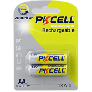Акумулятор PKCELL 1.2V AA 2000mAh NiMH Rechargeable Battery, 2 штуки в блістері ціна за блістер, Q2
