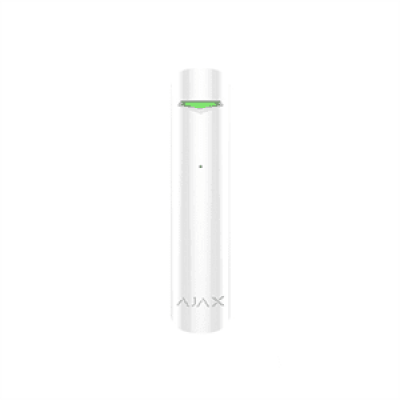 Бездротовий датчик розбиття скла Ajax GlassProtect white