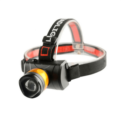 Налобний Ліхтарик Bailong BL-6966, Q5 Cree, 3 реж., Zoom, корпус-пластик, водостійкий, ударостійкий, 18650 акумулятор СЗУ + АЗУ, 80 * 45mm, BOX