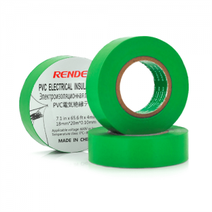 Ізолента RENDER 0,19 мм * 16 мм * 7 м (зелена), temp:-10 +80 ° С, 2000V, розтяж-180%, міцність 20Н / см, Агдезія 0,42 кг / 25мм, 10 шт. в уп. ціна за упак.