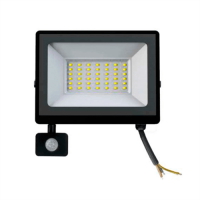 Прожектор LED з датчиком руху Ritar ZB-PGGY-30W, 30W, SMD2835, IP65, 2400Lm, 6500K (100%), Ra>70, 141*126*40mm, Black