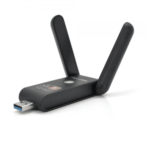 Бездротовий мережевий адаптер Wi-Fi-USB3.0 Merlion LV-UAC15,RTL8812BU, з 2-ма антенами 10см,802.11bgn, 1200MB,2.4 GHz,Blister