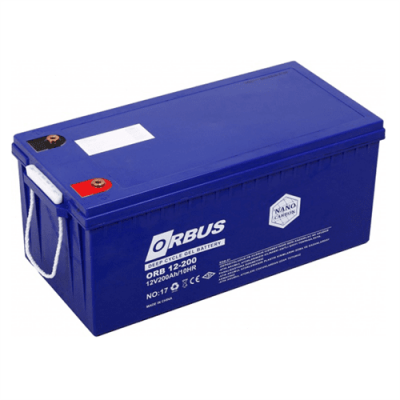 Акумуляторна батарея ORBUS CG12200 GEL 12 V 200 Ah (522 х 238 х 222) Black Q1/24
