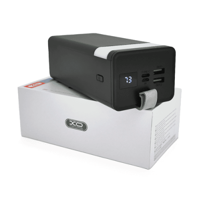 PowerBank XO-PR130 40000mAh, Input:5V/3A,9V/2.23A,12V/1.67A(MicroUSB,Type-C),Output: 5V/4.5A,5V/3A,9V/2A,12V/1.5A(2USB,Type-C), Q44,Black