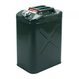 Каністра Merlion YT-HS-FX-40L, металева з клапаном + гнучка лейка, 40л, 355х255х530мм, Зелена