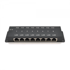 8-портовий POE-інжектор живлення, з 8xRJ45 портами Ethernet 10/100/1000Мбіт / с, IEEE802.3af / at, 12-57V, PIN45 + / 78-