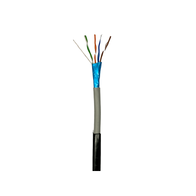 Кабель кручена пара GEAR FTP 4x2x0,51 Cat5E, CCA, PVC+PE, для зовнішніх робіт, чорний, 305m