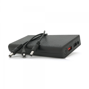Портативний Power Bank18W для роутерів, Output: USB 5V/2A, DC9V,2.7A/12V1.5A, 14000mAh(7*2000mAh), 155х75х23мм, 460грам, Black, BOX