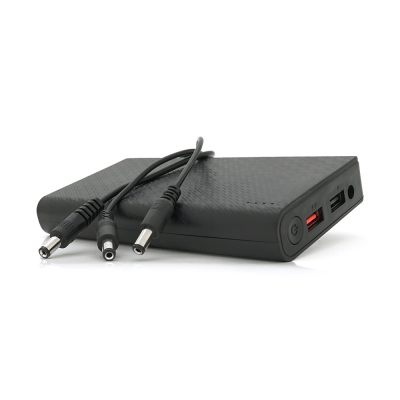 Портативний Power Bank18W для роутерів, Output: USB 5V/2A, DC9V,2.7A/12V1.5A, 14000mAh(7*2000mAh), 155х75х23мм, 460грам, Black, BOX