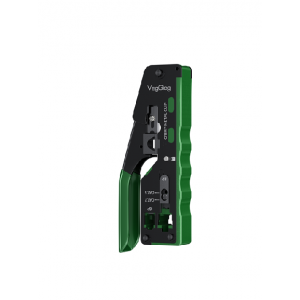 Інструмент VegGieg V-E111 для обтискання RJ-45 (8P8C) та RJ-12/11 (6P6C) 4P4C, Чорно/Зелені Q10