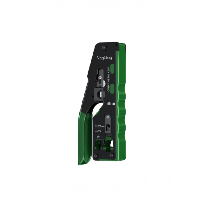Інструмент VegGieg V-E111 для обтискання RJ-45 (8P8C) та RJ-12/11 (6P6C) 4P4C, Чорно/Зелені Q10