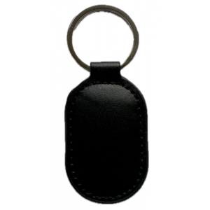 Безконтактний брелок ID Em-Marine 125 КГц (EM-Leather овальний) у шкіряному чохлі, колір чорний
