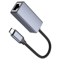 Контролер HOCO UA37 USB 3.0 to Ethernet - Мережевий адаптер 10/100/1000Mbps з дротом, Black, Blister Q100