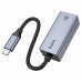 Контролер HOCO UA37 USB 3.0 to Ethernet - Мережевий адаптер 10/100/1000Mbps з дротом, Black, Blister Q100